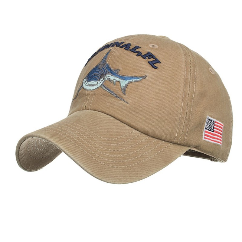 Vintage original Shark - embroidery cotton baseball cap - unisexHats & Caps