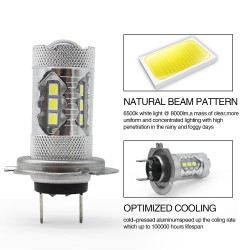 Car fog light - LED bulb - H1 H4 H3 H13 H16 1156 9005 9006 - headlight light - 12VH3