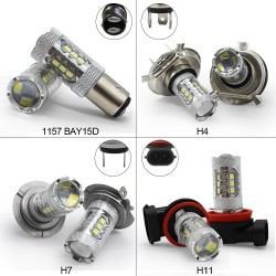 Car fog light - LED bulb - H1 H4 H3 H13 H16 1156 9005 9006 - headlight light - 12VH3