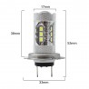 Car fog light - LED bulb - H1 H4 H3 H13 H16 1156 9005 9006 - headlight light - 12VH3