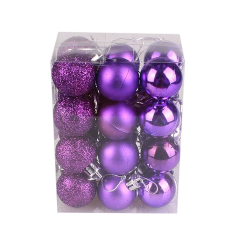 Christmas tree balls - 24 piecesChristmas