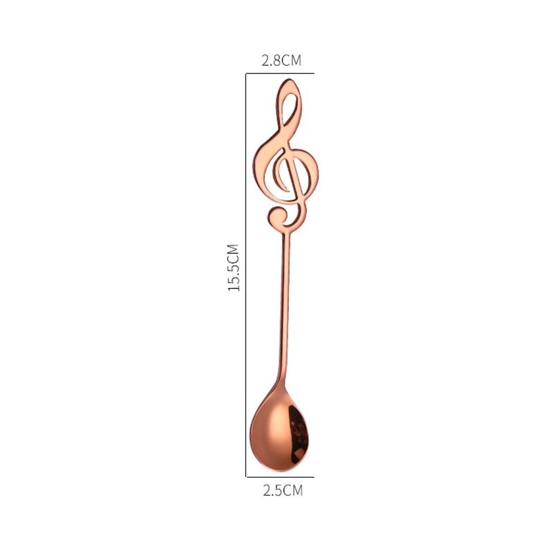 Decorative spoon with music note for tea & coffee & desserts - stainless steelCutlery