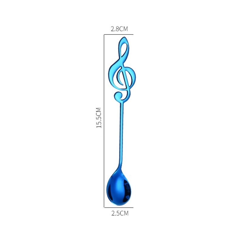 Decorative spoon with music note for tea & coffee & desserts - stainless steelCutlery