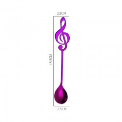 Decorative spoon with music note for tea & coffee & desserts - stainless steelCutlery