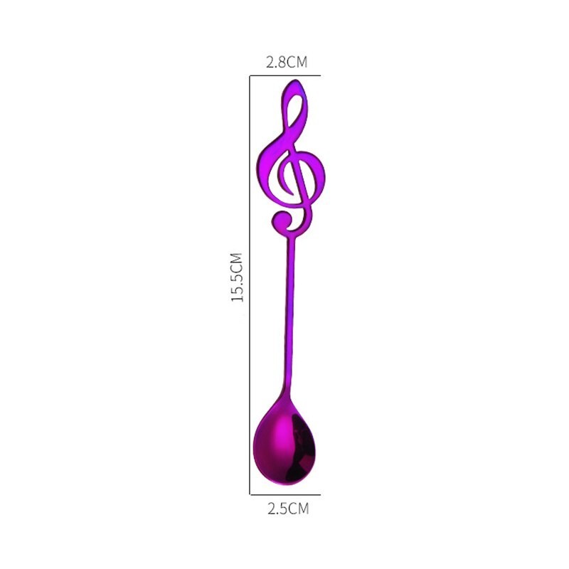 Decorative spoon with music note for tea & coffee & desserts - stainless steelCutlery