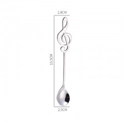 Decorative spoon with music note for tea & coffee & desserts - stainless steelCutlery