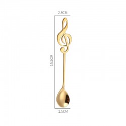 Decorative spoon with music note for tea & coffee & desserts - stainless steelCutlery