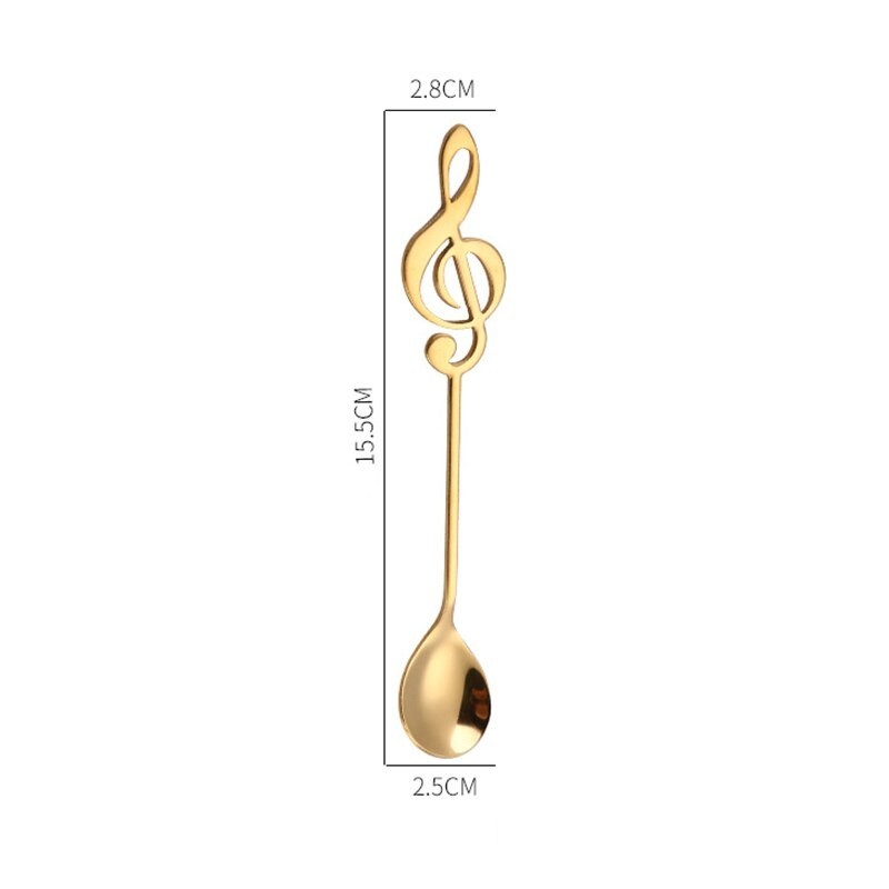 Decorative spoon with music note for tea & coffee & desserts - stainless steelCutlery