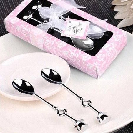 Stainless steel teaspoons with heart - 2 piecesCutlery