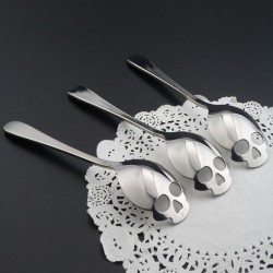 Skull shaped stainless steel spoon for tea & coffee & dessertsCutlery