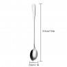 Stainless steel teaspoon with long handle for tea - coffee & desserts 6 piecesCutlery