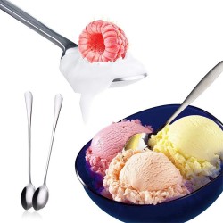 Stainless steel teaspoon with long handle for tea - coffee & desserts 6 piecesCutlery