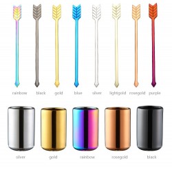 Stainless steel cocktail forks with a storage cup 9 pieces setCutlery