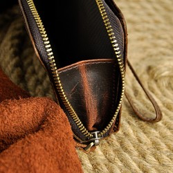 Dragon design - multifunction leather wallet with strap & zipperWallets