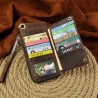 Dragon design - multifunction leather wallet with strap & zipperWallets