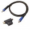 1m - 3m - multifunctional mini HDMI to micro HDMI cable with mini adapter - setCables