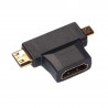 1m - 3m - multifunctional mini HDMI to micro HDMI cable with mini adapter - setCables