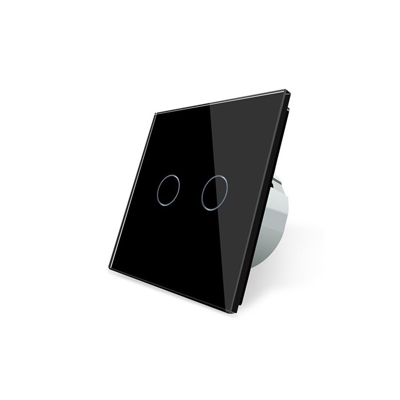 Luxury wall light switch with touch sensor - crystal glass - 2gang & 1 waySwitches