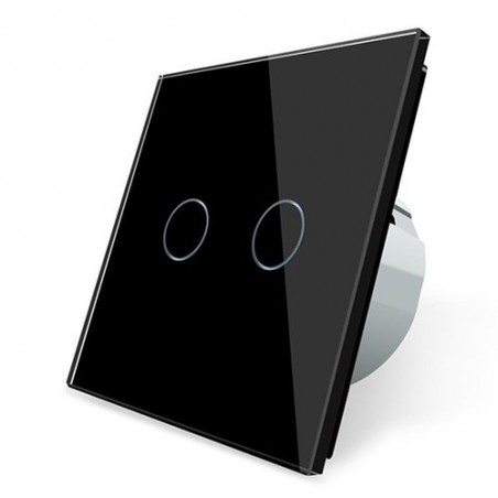 Luxury wall light switch with touch sensor - crystal glass - 2gang & 1 waySwitches