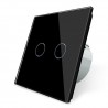 Luxury wall light switch with touch sensor - crystal glass - 2gang & 1 waySwitches