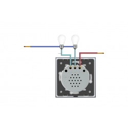 Luxury wall light switch with touch sensor - crystal glass - 2gang & 1 waySwitches