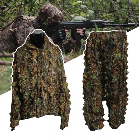 Hunting suit with 3D leaves - camouflage setMilitary