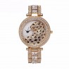 Luxury gold quartz watch with diamonds & leopardWatches