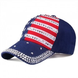 Baseball cap with USA flag & metal spikes - unisexHats & Caps