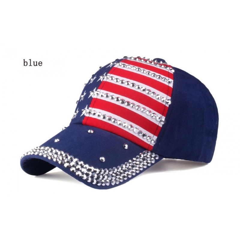 Baseball cap with USA flag & metal spikes - unisexHats & Caps