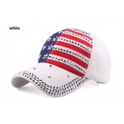 Baseball cap with USA flag & metal spikes - unisexHats & Caps