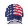 Baseball cap with USA flag & metal spikes - unisexHats & Caps