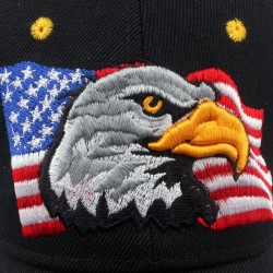 Baseball cap with USA flag & eagle - unisexHats & Caps