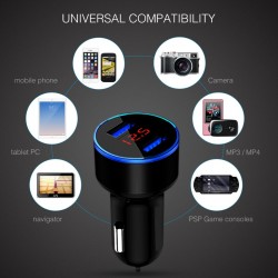 5V 3.1A Universal smartphone car charger with dual USB and LEDInterior accessories