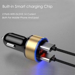 5V 3.1A Universal smartphone car charger with dual USB and LEDInterior accessories