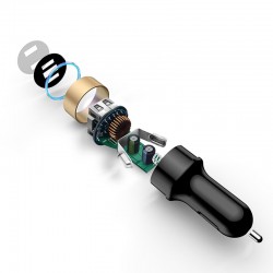 5V 3.1A Universal smartphone car charger with dual USB and LEDInterior accessories
