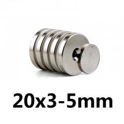 N35 neodymium magnet ring 20 * 3 - 5mm - 5 piecesN35