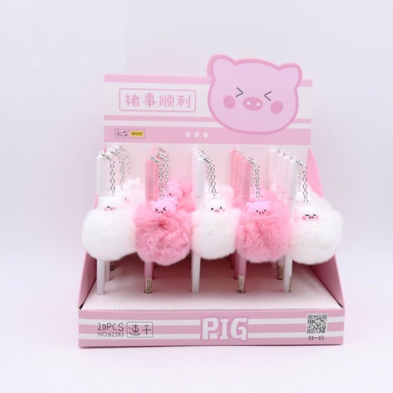 Gel pen with plush flamingo & pig & sheepPens & Pencils