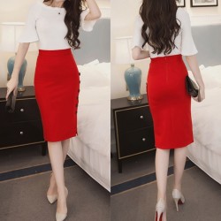 Casual pencil skirt with buttons - high waistedDresses