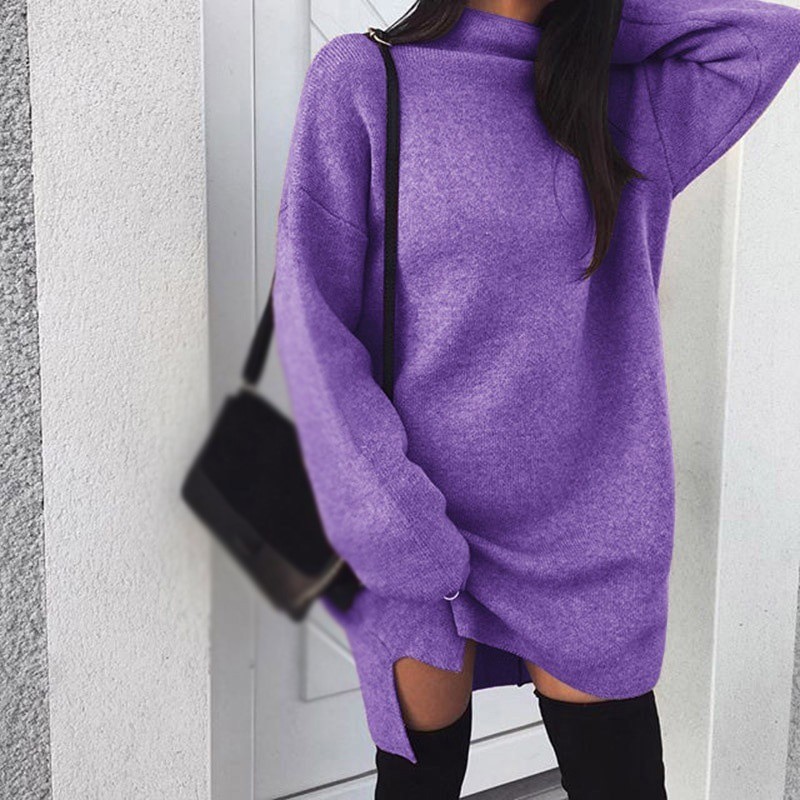 Autumn - winter loose sweater - mini dressDresses Autumn - winter loose sweater - mini dressDresses