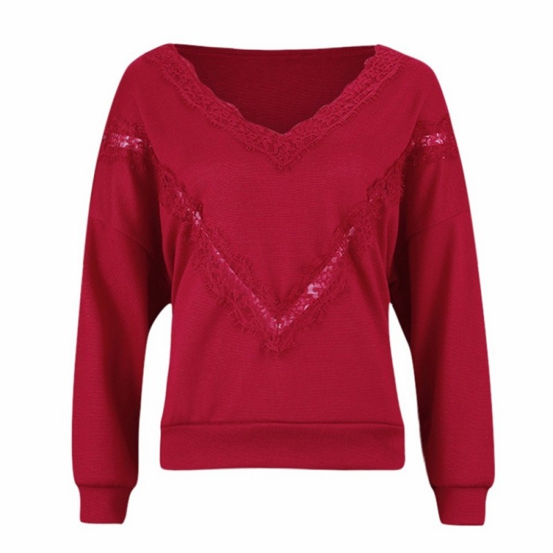 Loose jumper - elegant blouse with laceBlouses & shirts Loose jumper - elegant blouse with laceBlouses & shirts