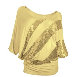 Shiny sequin shirt - short sleeve topBlouses & shirts