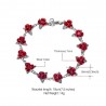 Gold & silver bracelet with red rosesBracelets