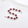 Gold & silver bracelet with red rosesBracelets