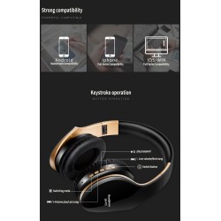 Wireless Bluetooth headphones - noise cancelling - foldable - stereo bass - adjustable earphones with microphoneEar- & Headph...