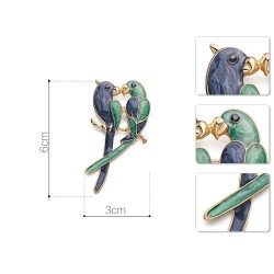 Double parrots - elegant broochBrooches
