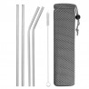 Reusable - stainless steel drinking straws - set with bagBar supply