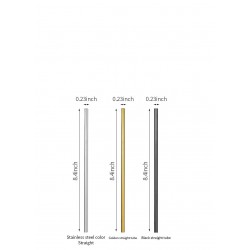 Reusable - stainless steel drinking straws - set with bagBar supply