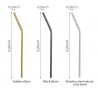 Reusable - stainless steel drinking straws - set with bagBar supply