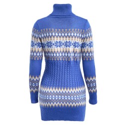Winter long sweater - mini dress with turtleneckDresses