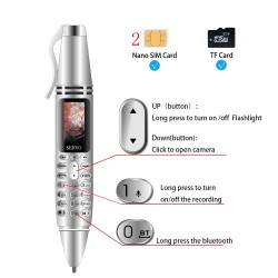 SERVO K07 Pen - 0.96" mini cellphone - Bluetooth - GSM - Dual SIM - camera - recording - flashlight - penMobile phones